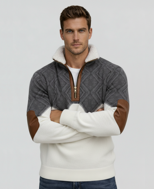 MAXIM™║Jersey con cremallera y cuello forrado