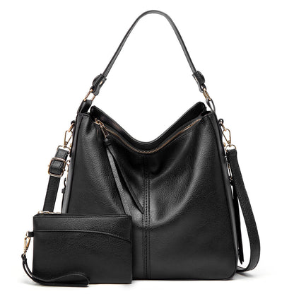 Bolso de Hombro de Piel de Lujo Antirrobo + Monedero de REGALO