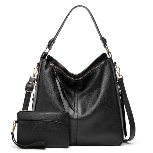 Bolso de Hombro de Piel de Lujo Antirrobo + Monedero de REGALO