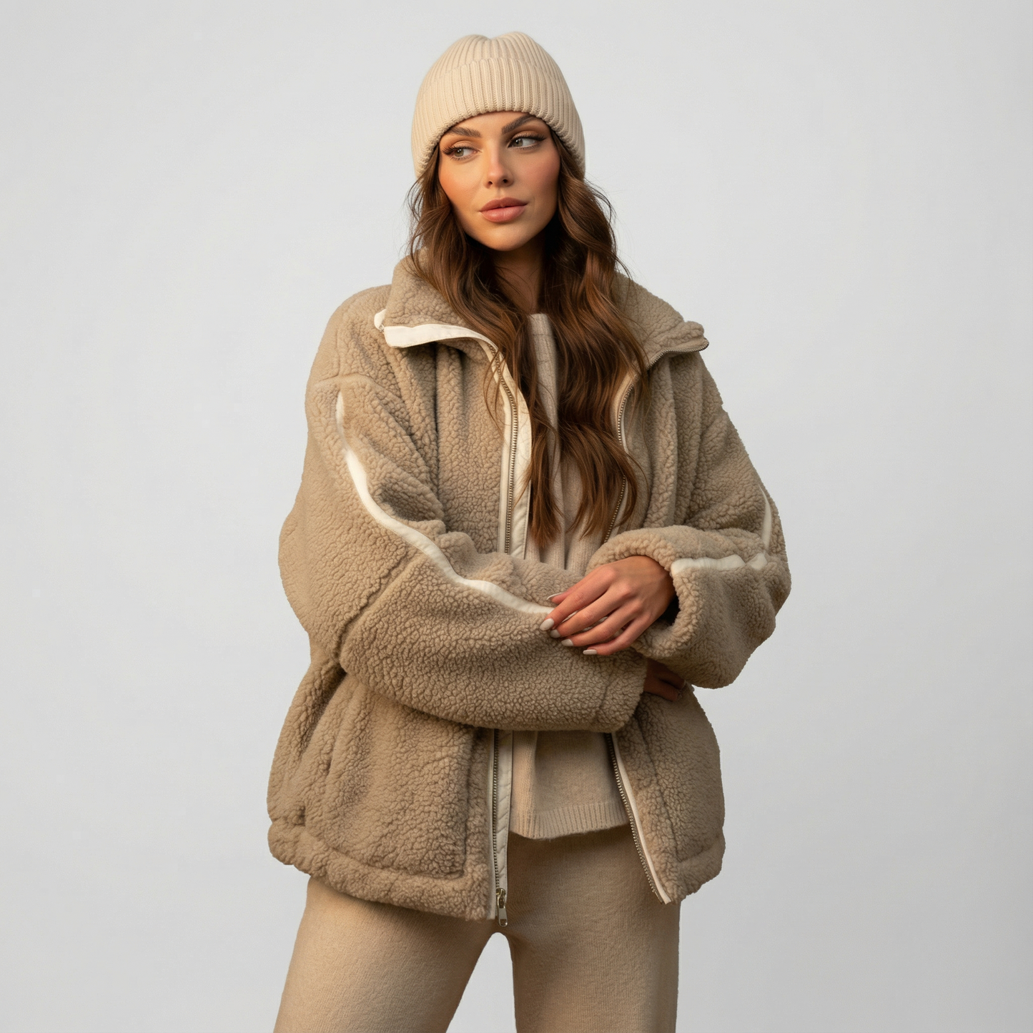MIRELLA™║Chaqueta polar de peluche
