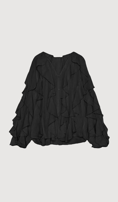 BLUSA CON VOLANTES