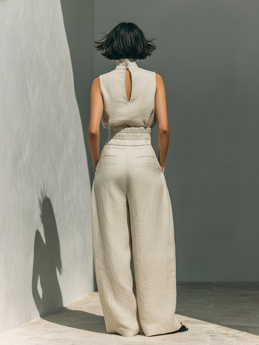 Maria™ | Conjunto minimalista de lino