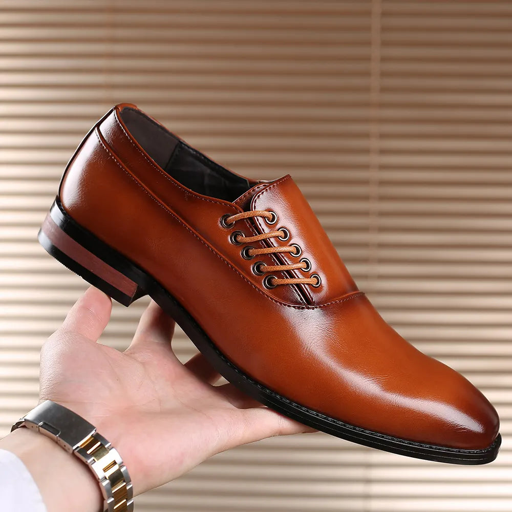 Zapatos Oxford de Piel Auténtica Bertolini