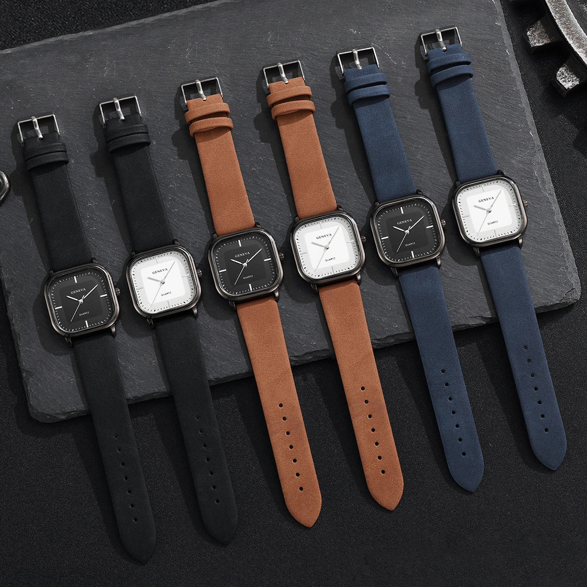Geneva – Reloj de Esfera Cuadrada