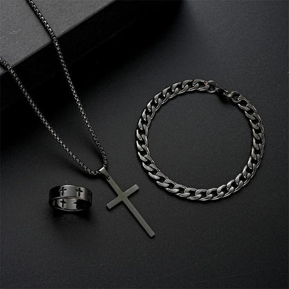 Conjunto de Colgante de Cruz de Titanio
