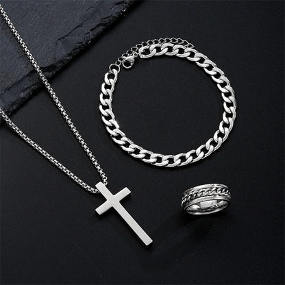 Conjunto de Colgante de Cruz de Titanio