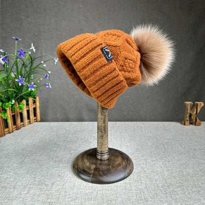 Gorro de Punto de Lana Clara