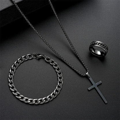 Conjunto de Colgante de Cruz de Titanio